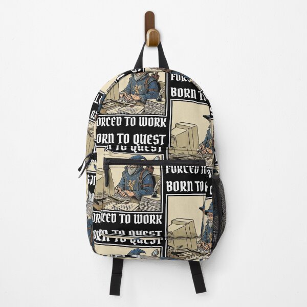 Item preview, Born To Quest Forced To Work in Funny Office Fantasy Art designed and sold by RDGNR.