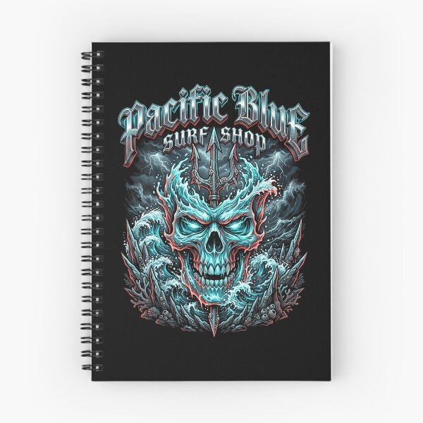 Item preview, Skull Wave Trident Ocean Wave Pacific Blue Graphic designed and sold by RDGNR.