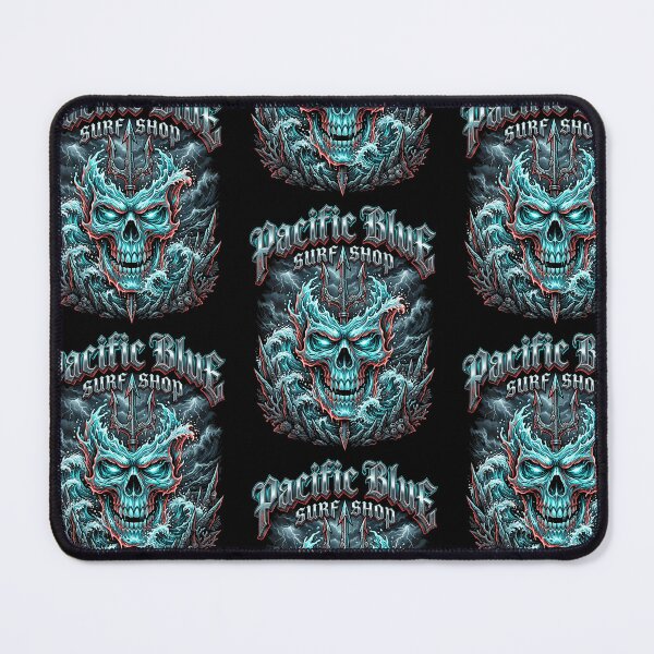 Item preview, Skull Wave Trident Ocean Wave Pacific Blue Graphic designed and sold by RDGNR.
