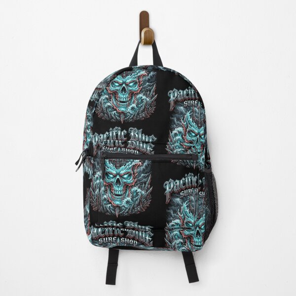 Item preview, Skull Wave Trident Ocean Wave Pacific Blue Graphic designed and sold by RDGNR.