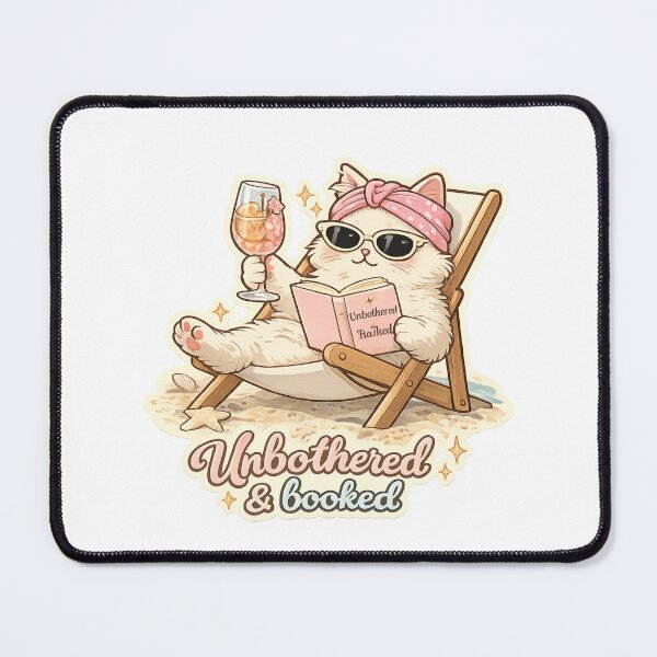 Item preview, Unbothered & Booked – Cute Aesthetic Cat Relaxing Design designed and sold by Aura.Creative.