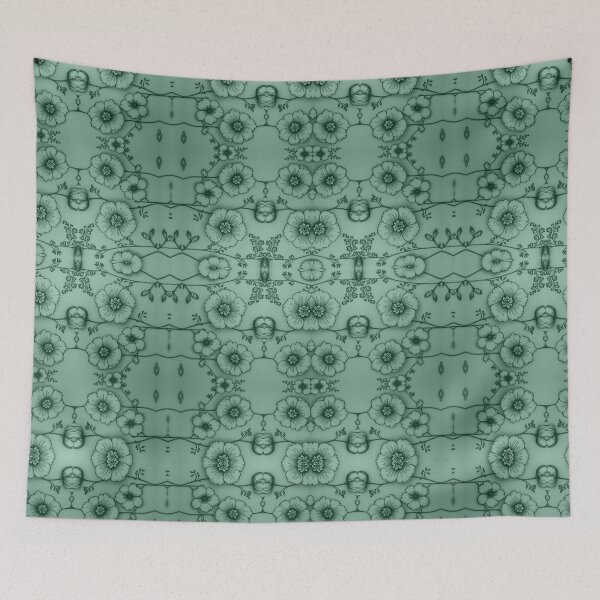 Item preview, Cherry Blossom Flower Pattern Green designed and sold by SacredTemple888.