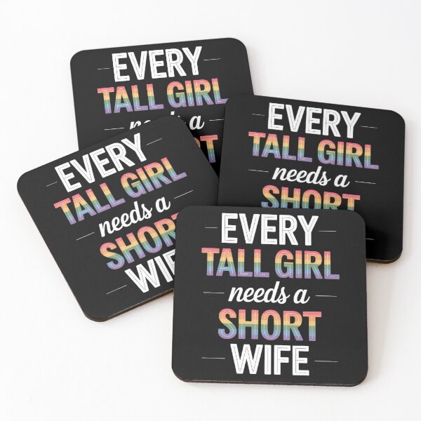Item preview, Every Tall Girl Needs Short Wife Valentines Couple LGBTQ designed and sold by HellD3vil-Art.