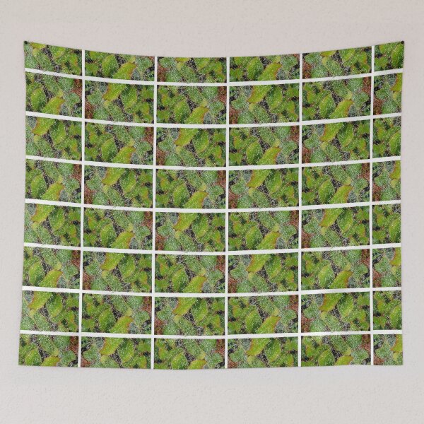 Item preview, Dew Drops on Green Leaves Macro - Nature Photography designed and sold by TheArtOfTreble.