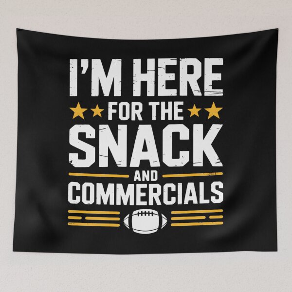 Item preview, I'm Here For The Snack And Commercials Football Bowl designed and sold by HellD3vil-Art.