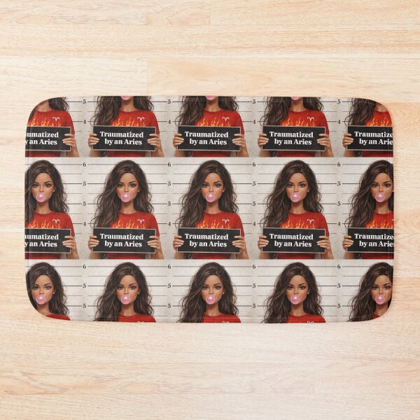 Item preview, Traumatized by an Aries – Funny Zodiac Mugshot Baddie Design designed and sold by Aura.Creative.