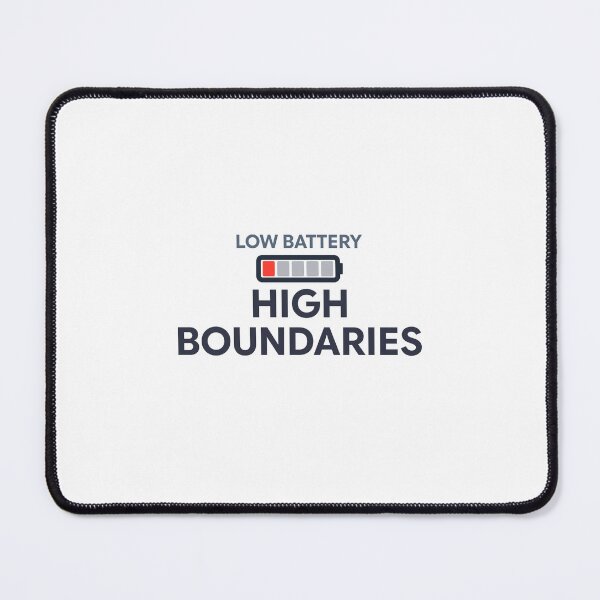 Item preview, Low Battery High Boundaries Introvert Humor Minimal Typography designed and sold by vizzionary.