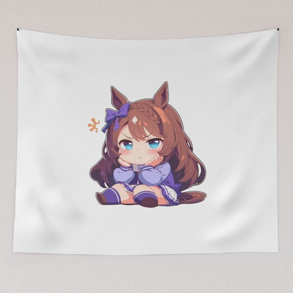 Item preview, Super Creek Uma Musume Pretty Derby Chibi Angry Horse Girl designed and sold by 108Recordings.