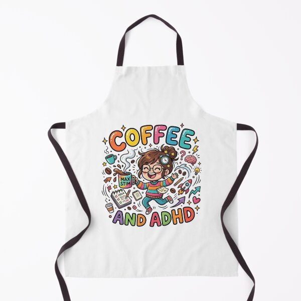 Item preview, Coffee and ADHD funny quote designed and sold by Marti’s Shop Corner.