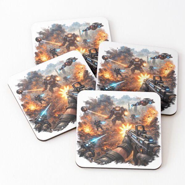 Item preview, Futuristic FPS Battle Chaos – Sci-Fi Warzone Action designed and sold by Ana Gómez.