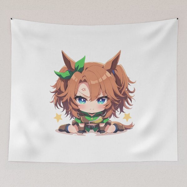 Item preview, Taiki Shuttle Uma Musume Pretty Derby Sitting Chibi Power designed and sold by 108Recordings.
