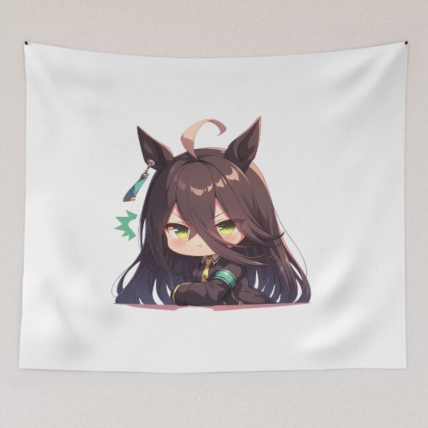 Item preview, Manhattan Cafe Uma Musume Pretty Derby Green Eyes Chibi Attitude designed and sold by 108Recordings.