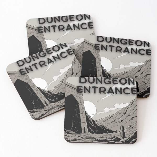 Item preview, Main Entrance Scene to the Dungeon, in a minimalist comic or manga style designed and sold by Gamershop22025.