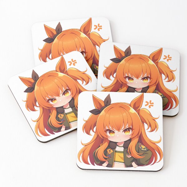 Item preview, Mayano Top Gun Uma Musume Pretty Derby Chibi Angry Horse Girl designed and sold by 108Recordings.
