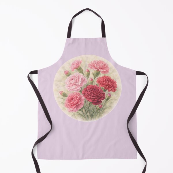 Item preview, Carnation Charm – Classic Ruffled Bloom Circle Design designed and sold by TheJoyfulPen.