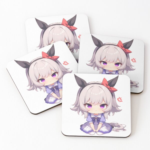 Item preview, Curren Chan Uma Musume Pretty Derby Chibi Angry Red Bow designed and sold by 108Recordings.