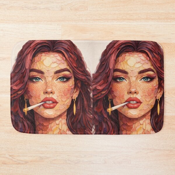 Item preview, Floral Face Woman – Artistic Aesthetic Portrait with Bold Feminine Energy designed and sold by Aura.Creative.