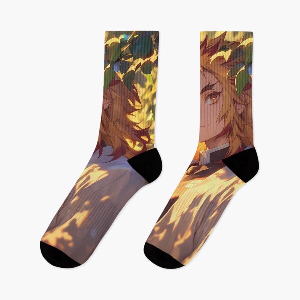 Item preview, Kyojuro Rengoku Demon Slayer Golden Sunset Hero Portrait designed and sold by 108Recordings.