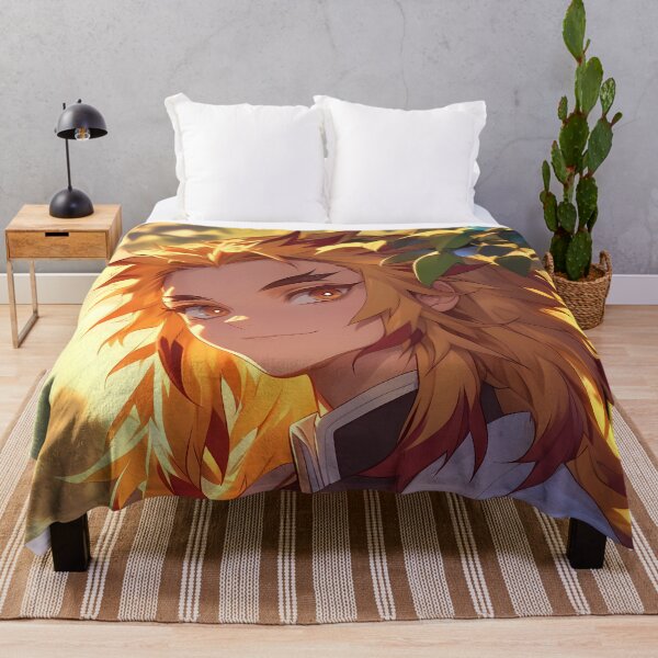 Item preview, Kyojuro Rengoku Demon Slayer Golden Sunset Hero Portrait designed and sold by 108Recordings.