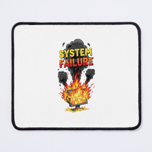 Item preview, System Failure Shirt – Funny Tech Meltdown Computer Fire Design designed and sold by Chaos Pixel Studio.