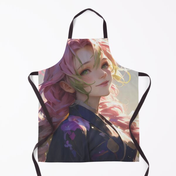 Item preview, Mitsuri Kanroji Demon Slayer Soft Pink Green Spring Portrait designed and sold by 108Recordings.
