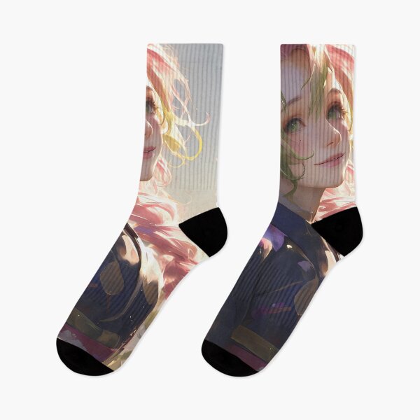 Item preview, Mitsuri Kanroji Demon Slayer Soft Pink Green Spring Portrait designed and sold by 108Recordings.