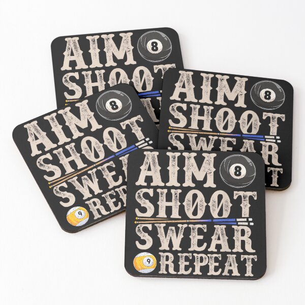 Item preview, Aim Shoot Swear Repeat Funny Pool Billards Gift designed and sold by RichardXRichard.