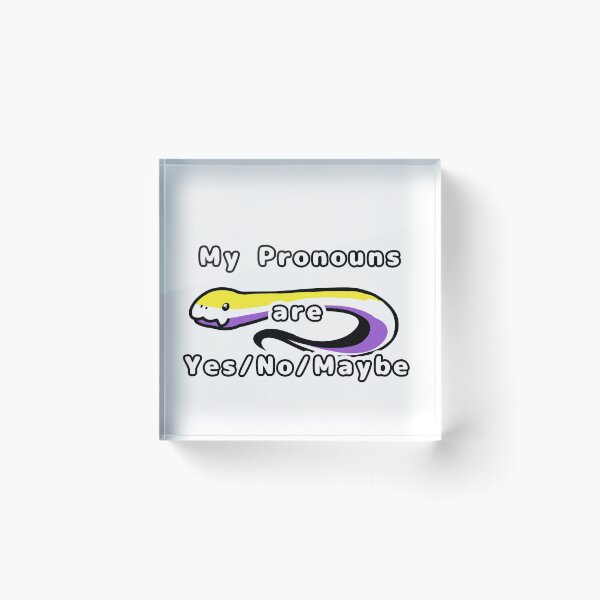 Item preview, Nonbinary -- My Pronouns Yes/No/Maybe designed and sold by Marymae-bubble.