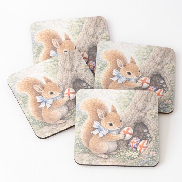 Item preview, British Easter Squirrel – Union Jack Woodland Illustration designed and sold by inspired-works.