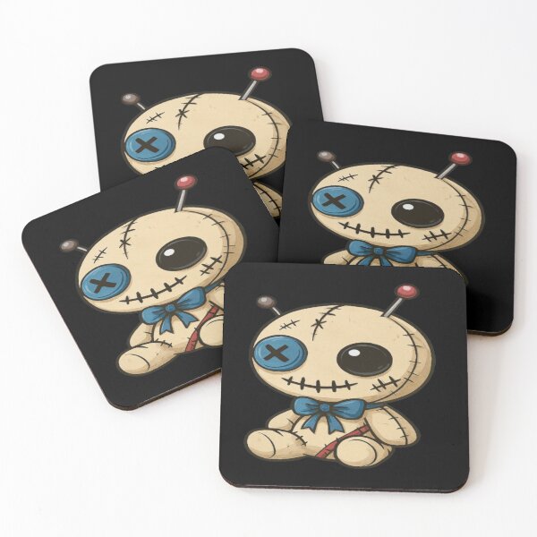 Item preview, Voodoo Doll with Blue Bow and Pins designed and sold by Ecosetereos.