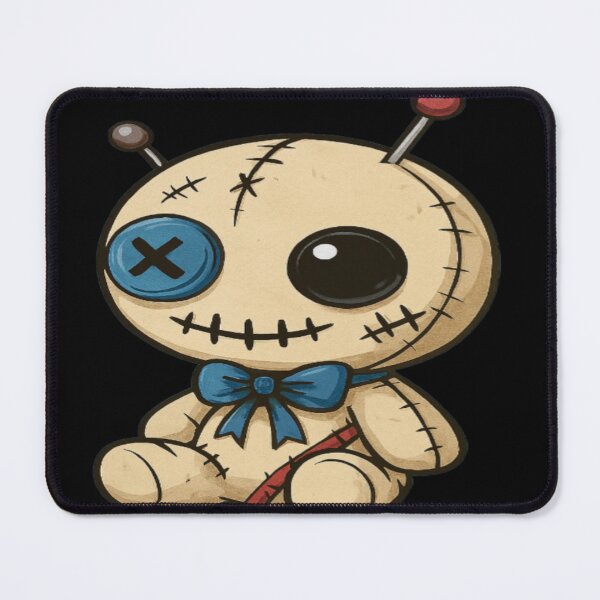 Item preview, Voodoo Doll with Blue Bow and Pins designed and sold by Ecosetereos.