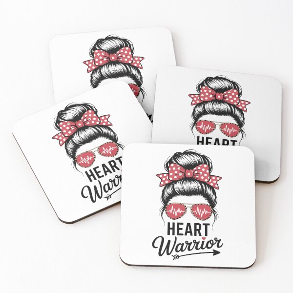 Item preview, Heart Warrior Messy Bun Go Red - Heart Disease Awareness designed and sold by HellD3vil-Art.