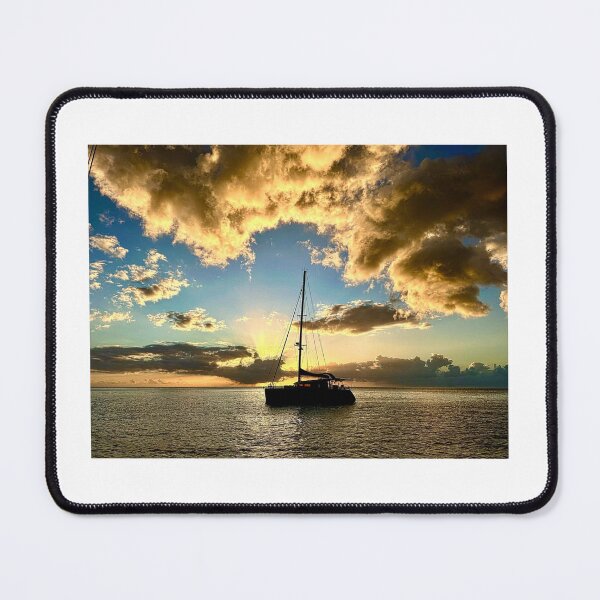 Item preview, Catamaran at Sunset In the Marquesan Islands designed and sold by Sailmates Reflections.