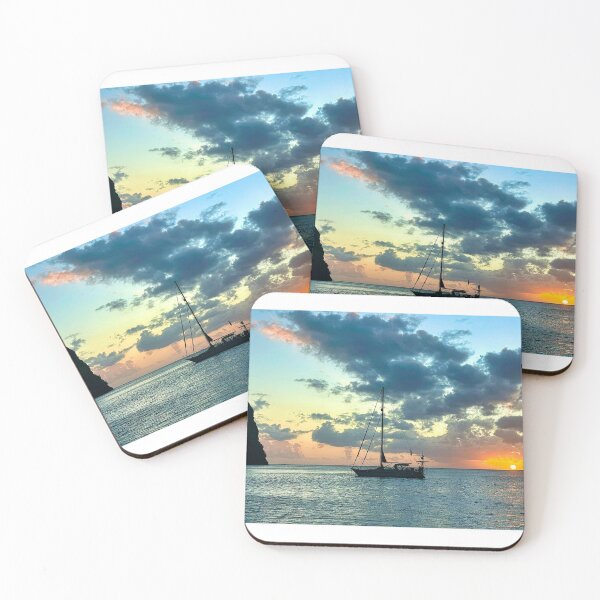 Item preview, Fatu Hiva Sunset with Sailboat designed and sold by Sailmates Reflections.