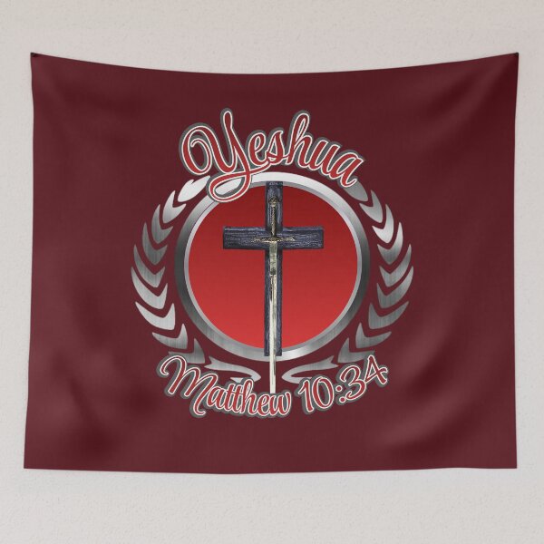 Item preview, Yeshua Shield (Red) designed and sold by Tripp Art Studio.