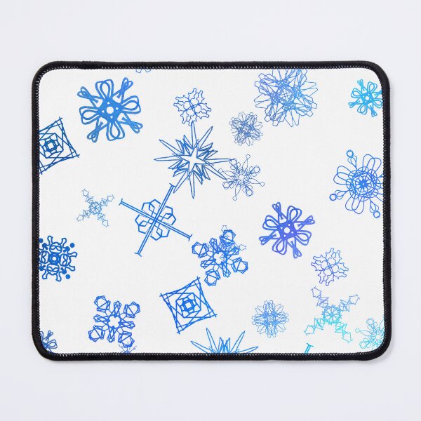 Item preview, Blue Snowflake Seamless Pattern - Minimalist Winter Line Art designed and sold by TheArtOfTreble.