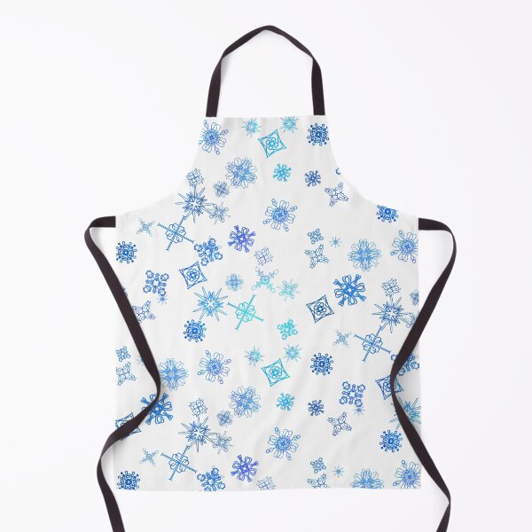 Item preview, Blue Snowflake Seamless Pattern - Minimalist Winter Line Art designed and sold by TheArtOfTreble.