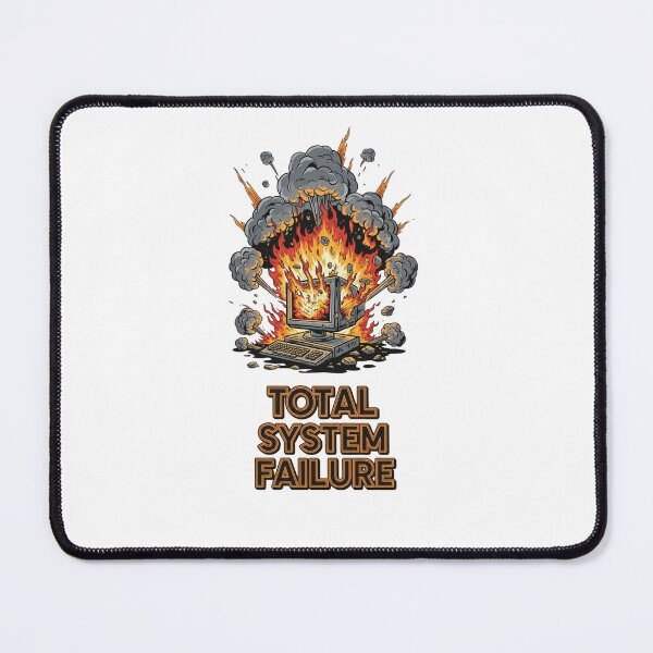 Item preview, Total System Failure Shirt – Exploding Computer Funny Tech Design designed and sold by Chaos Pixel Studio.