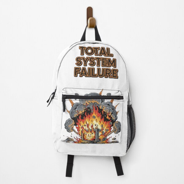 Item preview, Total System Failure Shirt – Exploding Computer Funny Tech Design designed and sold by Chaos Pixel Studio.