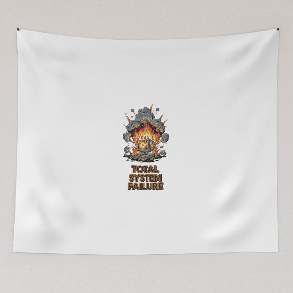 Item preview, Total System Failure Shirt – Exploding Computer Funny Tech Design designed and sold by Chaos Pixel Studio.