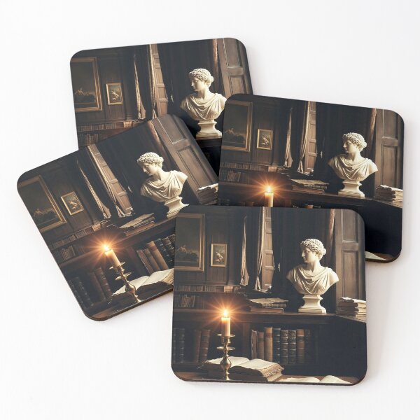 Item preview, Candlelit Reading Desk — Dark Academia Study Room Art designed and sold by semenol.