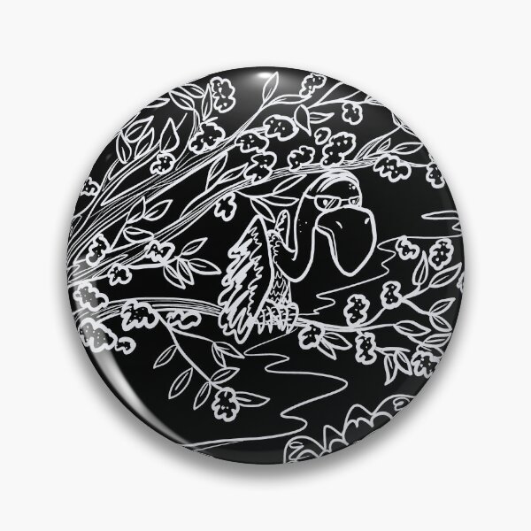 Item preview, Old Buzzard in Tree - Gothic White Line Art Illustration designed and sold by TheArtOfTreble.