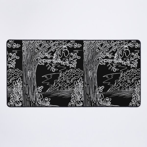 Item preview, Old Buzzard in Tree - Gothic White Line Art Illustration designed and sold by TheArtOfTreble.