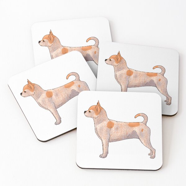 Item preview, Smooth Chihuahua Red Ticking designed and sold by Pawsome-Doodles.