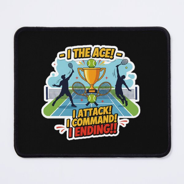 Item preview, Tennis Trophy Sport Motivational "I THE ACE! I ATTACK!I COMMAND!I ENDING!!" designed and sold by Giulivo Store Graphic.