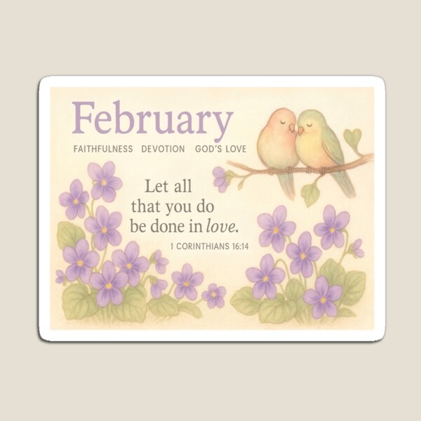 Item preview, Soft February Floral Aesthetic Inspirational Purple Flower Design Birth month designed and sold by Angelsartsandpattern.