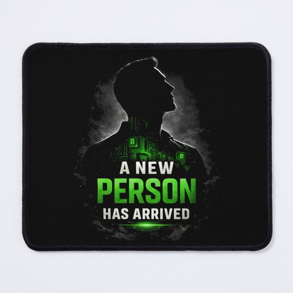 Item preview, A New Person Has Arrived Cyberpunk AI Digital Awakening Tech Art designed and sold by SoulFlex.