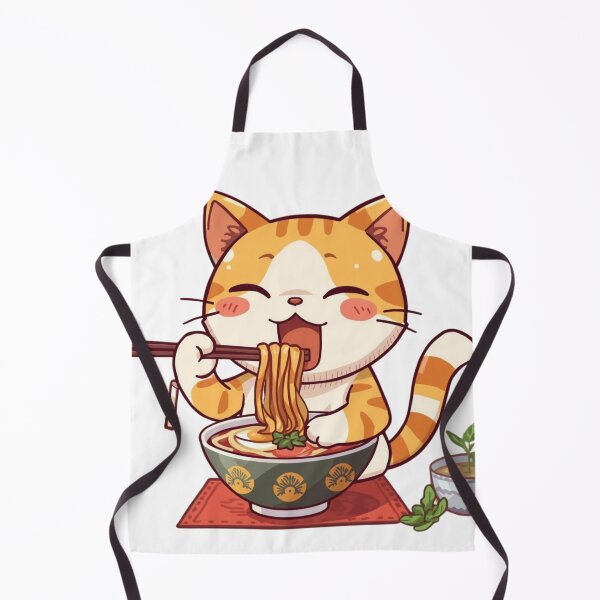 Item preview, Kawaii cat eating ramen designed and sold by JosueShop101.