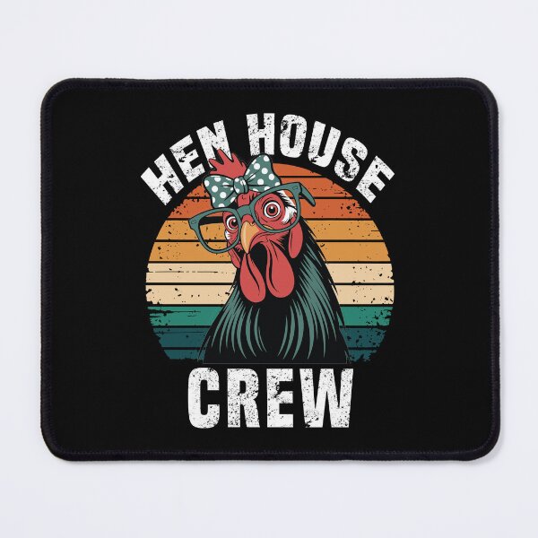 Item preview, Hen House Crew - Retro Sunset Chicken For Farmers designed and sold by Dmetalx Art Apparel.