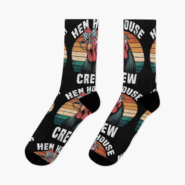 Item preview, Hen House Crew - Retro Sunset Chicken For Farmers designed and sold by Dmetalx Art Apparel.